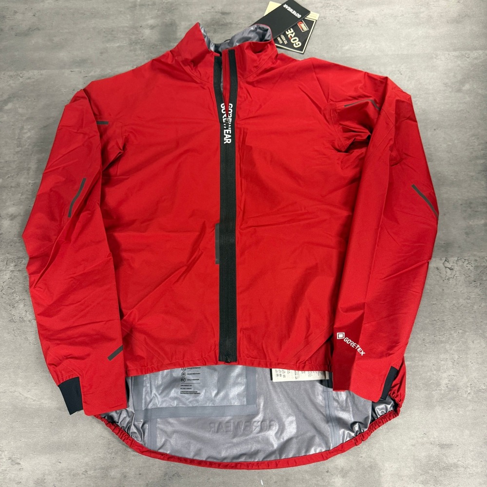 Gorewear Spinshift GTX Jacket Womens M Red GORE-TEX Cycling Running Rain Coat